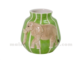VASE CERAM ÉLÉPHANT L13,5 P13,2 H13,1CM