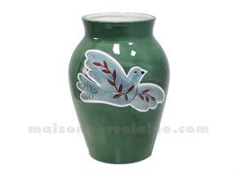 VASE COLOMBE BLEU D15,5 H20,3CM