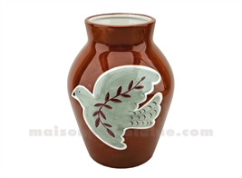 VASE COLOMBE VERT CLAIR D15,5 H20,3CM