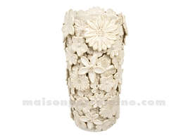 VASE FLORA BLANC D14,5 H31CM