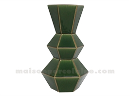 VASE GEOMETRIC MM VERT L18,5 P17 H32,5CM