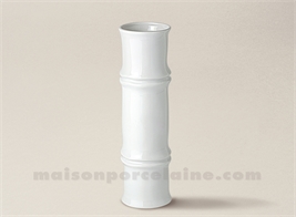 VASE LIMOGES PORCELAINE BLANCHE BAMBOU MM 28,5X0,85 90CL