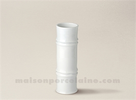 VASE LIMOGES PORCELAINE BLANCHE BAMBOU PM 23X70 43CL