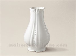 VASE LIMOGES PORCELAINE BLANCHE OUVRAGE LEA GM H20