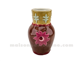 VASE SOLEIL MARRON D13,4 H21,3CM