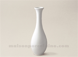 VASE SOLIFLOR LIMOGES PORCELAINE BLANCHE CORINNE 20X7 28CL