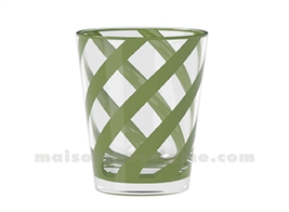 VERRE GOBELET RIVIERA KAKI ACRYLIQUE D9,6 H11,4CM
