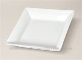 VIDE POCHE CARRE LIMOGES PORCELAINE BLANCHE GM 17.5X17.5