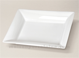 VIDE POCHE RECTANGULAIRE LIMOGES PORCELAINE BLANCHE 20X16CM