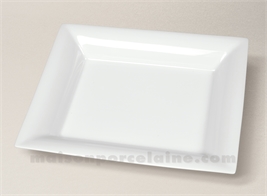 VIDE POCHE RECTANGULAIRE LIMOGES PORCELAINE BLANCHE 21,5X17cm