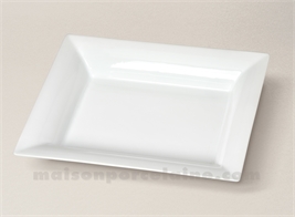 VIDE POCHE RECTANGULAIRE PORCELAINE BLANCHE GM 19X16