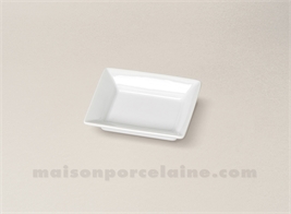 VIDE POCHE RECTANGULAIRE PORCELAINE BLANCHE MINI 8X6