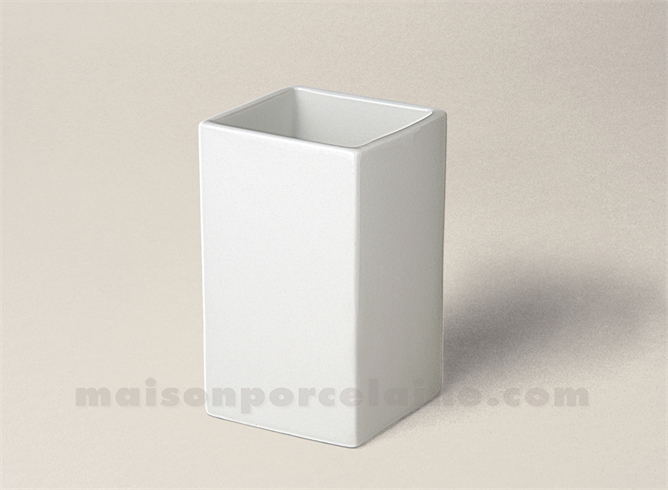 Verre à Dents Céramique Kela 'Natura' | Blanc | Design Épuré | Lavable Lave-Vaisselle | 10.5cm