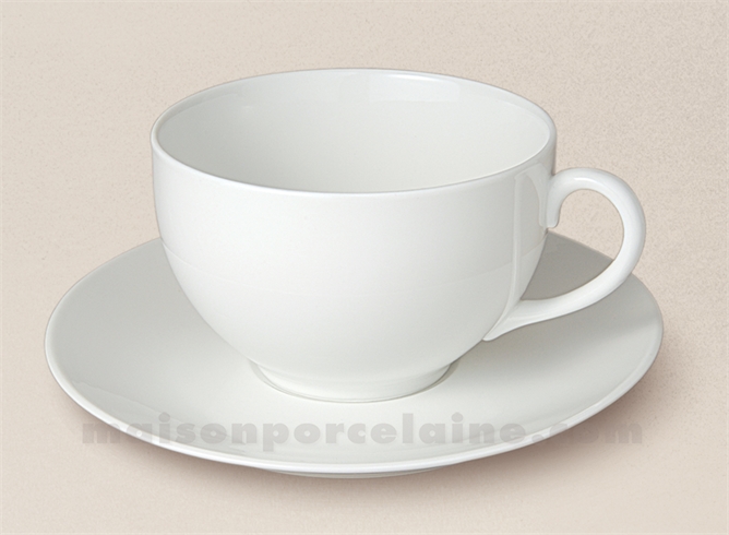 Grande Tasse Petit Déjeuner Porcelaine Blanche